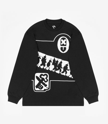 Shop Black Know Wave Long-sleeve Tees at itk online store