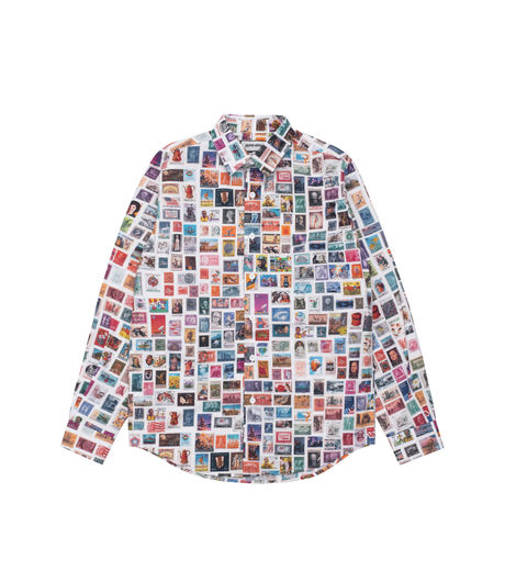 Fucking Awesome Stamps Dress Shirt White