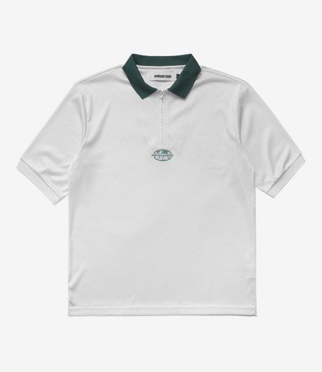 Metalwood Studio Quarter Zip Jersey Polo Natural