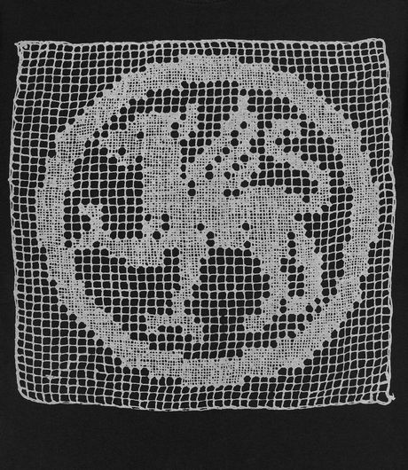 The Trilogy Tapes Filet Lace T-Shirt Black