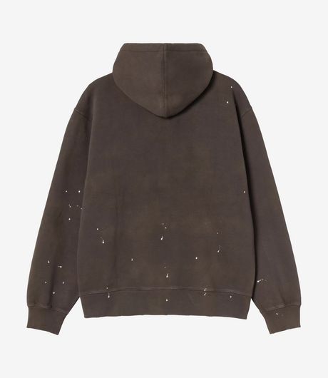 Carhartt WIP Hooded Painter Jacket Tobacco Destroy Wash Splatter