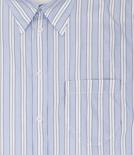 Universal Works Book Shirt Beano Stripe Blue/White