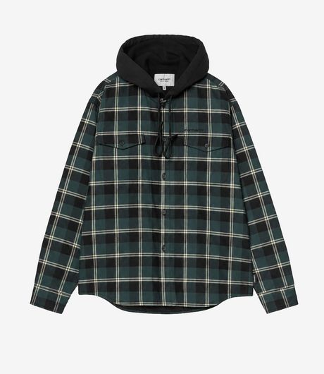 Carhartt WIP Cobrin Shirt Jac Cotton Twill Flannel Check Dark Scarab