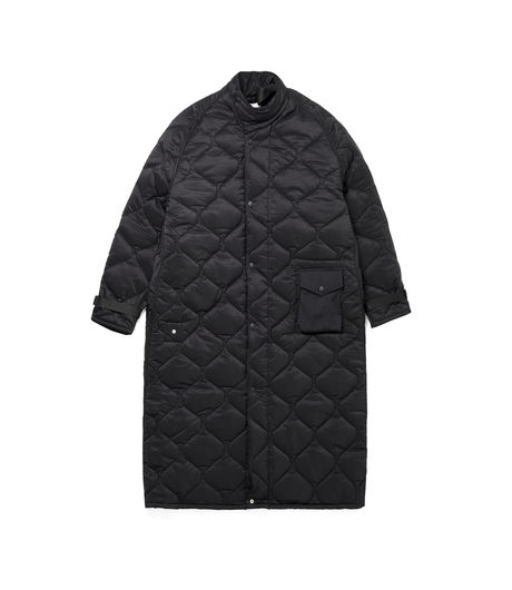 Our Legacy Quilted Long Cape Coat Black Parachute Nylon
