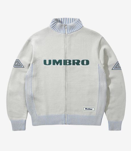 Butter Goods x Umbro Diamond Zip-Thru Knit Grey