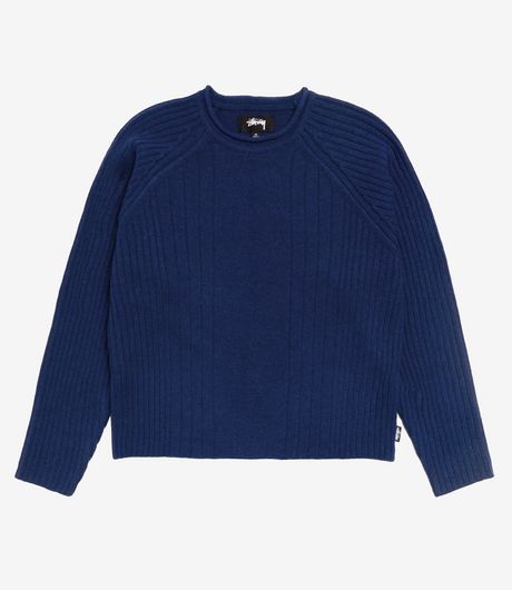 Stussy Merino Roll Neck Sweater Blue