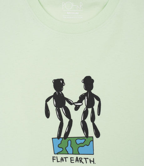 Polar Skate Co Flat Earth Tee Pastel Green