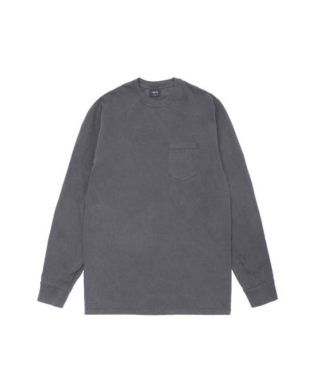 Stussy Camo Stock Pig Dyed Pkt LS Tee Black