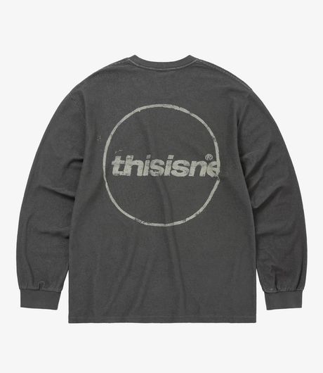 Thisisneverthat C-Logo Wale L/S Tee Charcoal