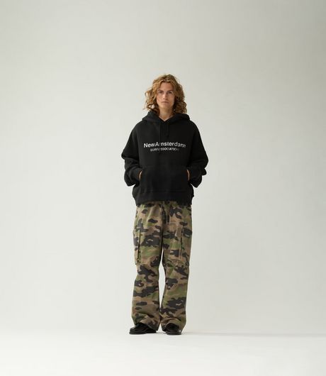 New Amsterdam Surf Association Worked Logo Hoodie Black
