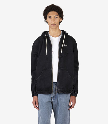 Dime Hooded Denim Bomber Black