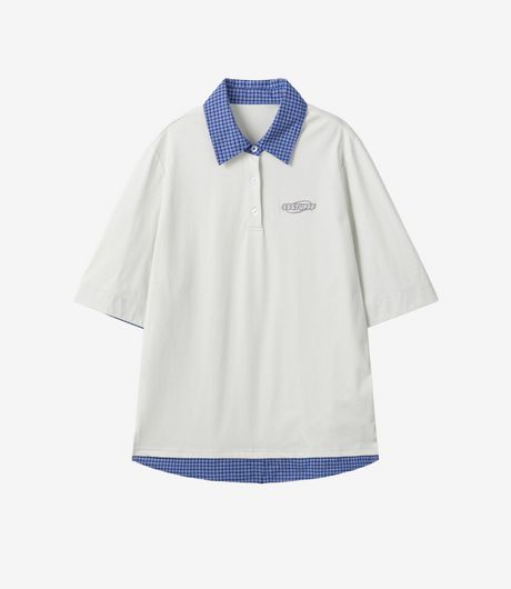 SSSTUFFF Fake Shirt SS Polo White