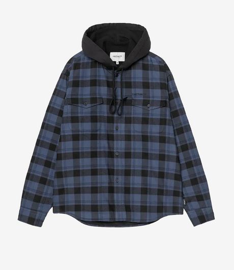 Carhartt WIP Cobrin Shirt Jac Cotton Twill Flannel Check Blue