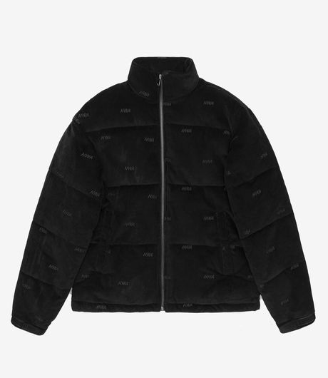 Human With Attitude Corduroy Puffer Jacket Black