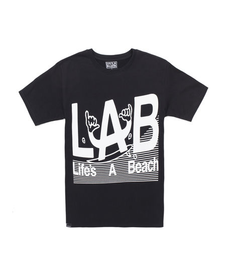 Life's a Beach Hang Loose Tee Black