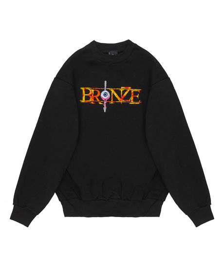 Bronze 56K Always Hard Embroidered Crew Black