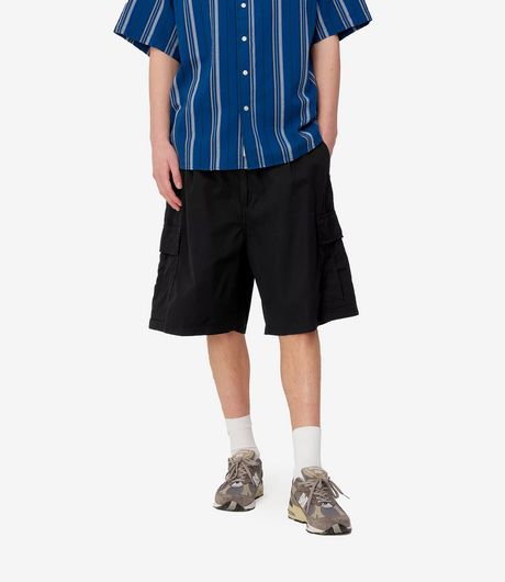 Carhartt WIP Cole Cargo Short Lane Poplin Black Rinsed