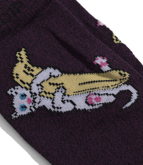 Ripndip Nermal Banana Socks Burgandy Heather