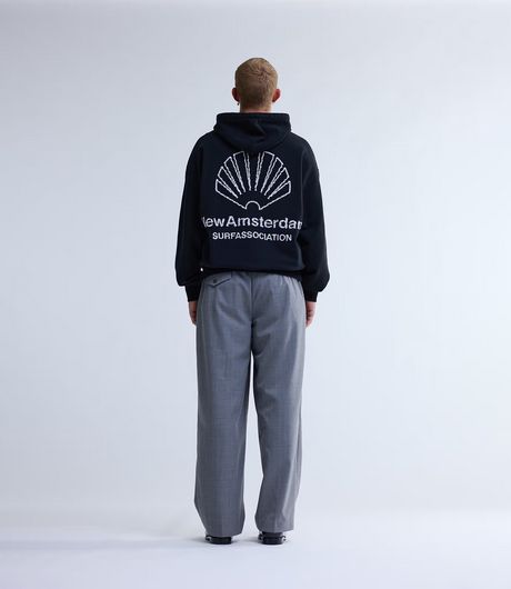 New Amsterdam Surf Association Logo Hoodie Black/White