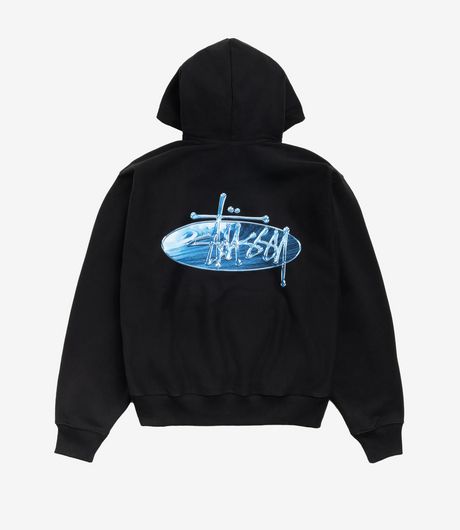Stussy Wave Oval Hood Black