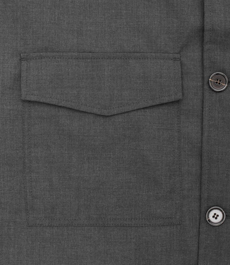 Universal Works Watchman Jacket Tropical Suiting Charcoal