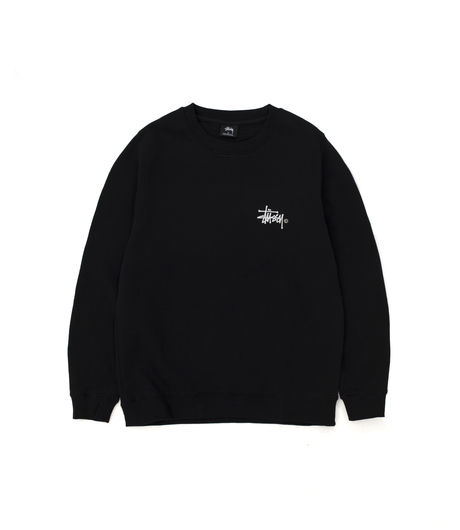 Stussy Basic Logo Crew Black