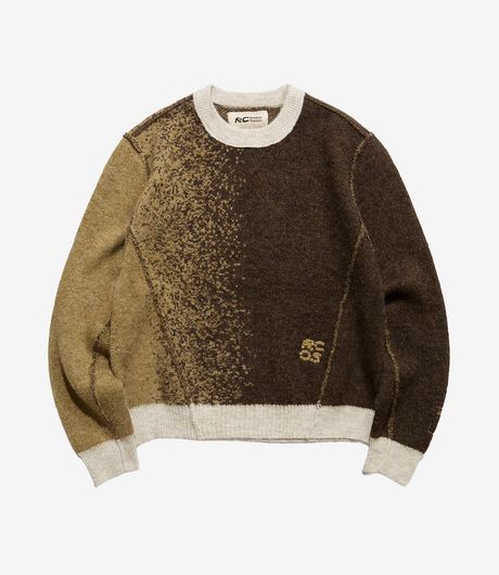 Reese Cooper Outdoor Supply Sequoia Knit Sweater Brushed Knit Brown/Ochre
