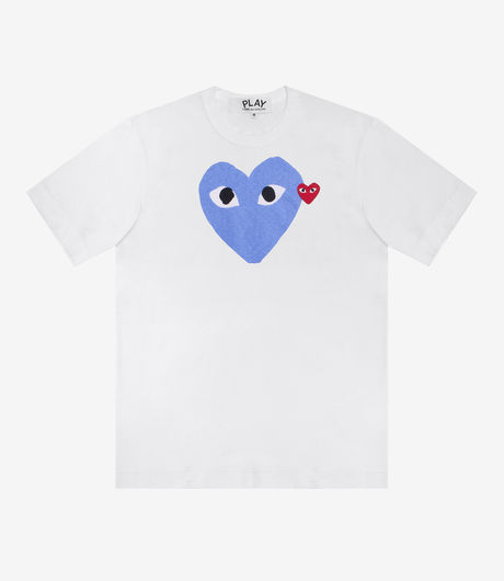 Comme des Garçons Play Red Heart Colour Heart Tee White