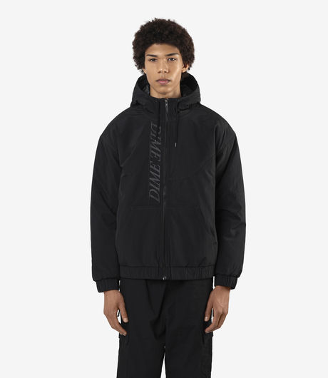 Dime Quilted Hooded Jacket Black