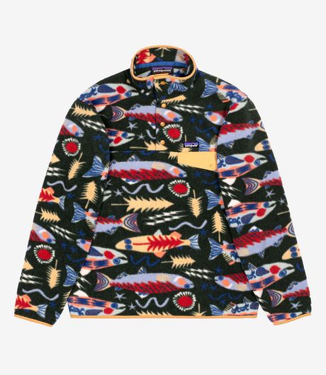 Patagonia Lightweight Synchilla® Snap-T® Fleece Pullover  Salmon Energy: Old Growth Green