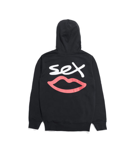 Sex Skateboards Front And Back Logo Hood Black