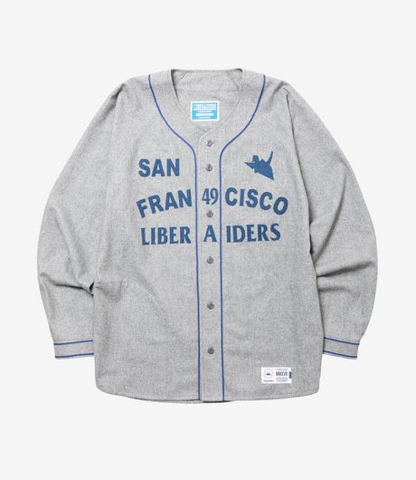 Liberaiders Flannel Baseball Shirt Gray