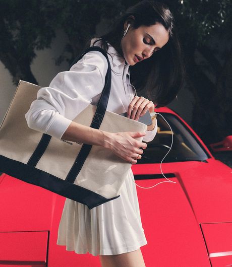 Sporty & Rich NY Health Club Tote Bag Natural