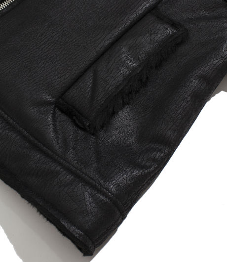 Gosha Rubchinskiy Sheepskin Short Coat Black