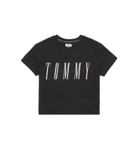 Tommy Jeans Woman Layer Graphic Tee Black