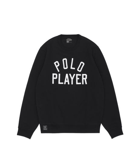 Ralph Lauren Double-Knit Graphic Sweatshirt Black