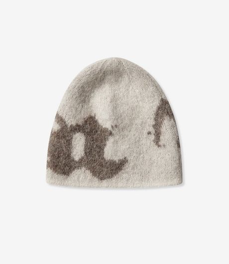 ROA Vortex Mohair Beanie White Grey