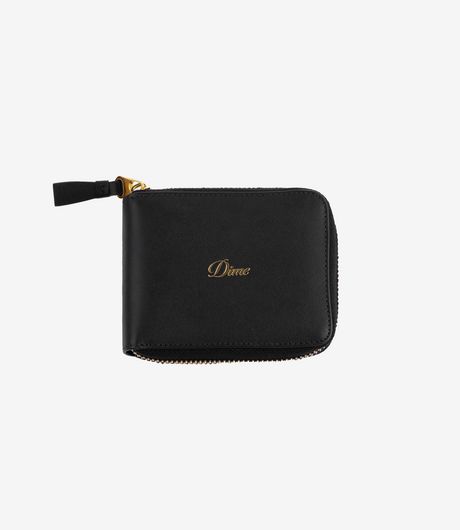 Dime Cursive Zip Wallet Black