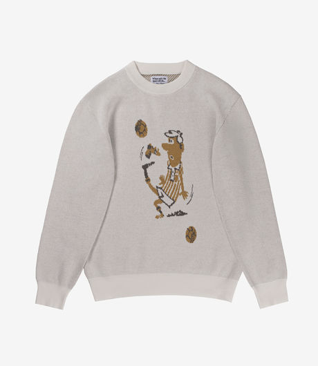 The Loose Company Football Knitted Sweater Beige
