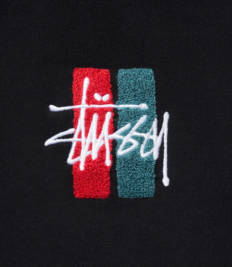 Stussy Bars Logo App. Hood Black