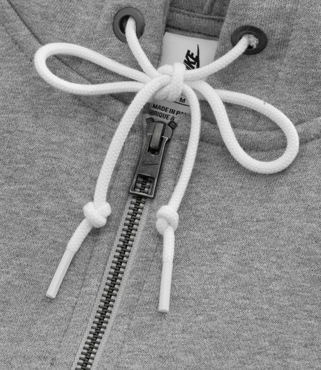 NikeLab Solo Swoosh Full Zip Hoodie Grey Heather/White