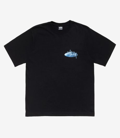 Stussy Wave Oval Tee Black
