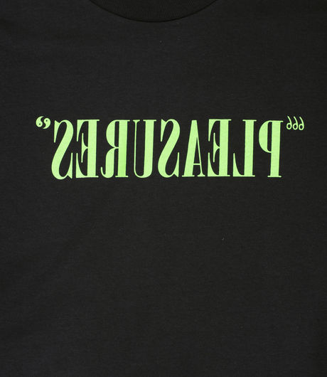 PLEASURES Flipped Logo T-Shirt Black