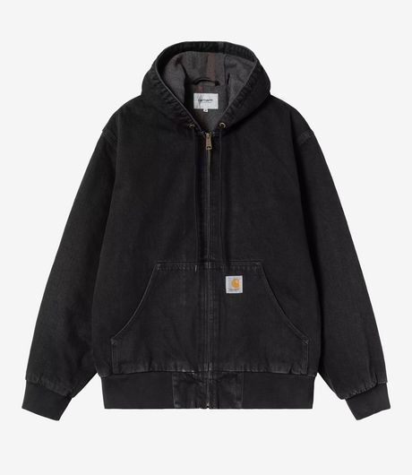 Carhartt WIP OG Active Jacket Smith Canvas Black Stone Washed