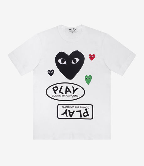 Comme des Garçons Play Multi Logo Tee White/Black
