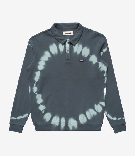 Metalwood Studio Mini Metal Logo Longsleeve Thermal Polo Marine