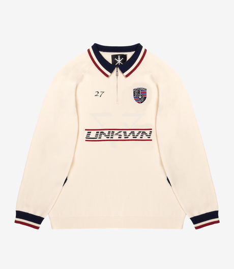dairiku tttmsw ska zip up knit polo