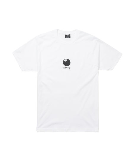 Stussy 8 Ball Stock Tee White