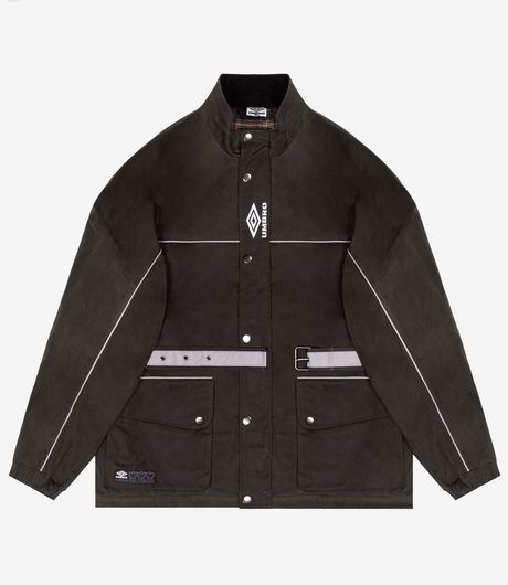 Umbro Trainer Waxed Jacket Dark Olive