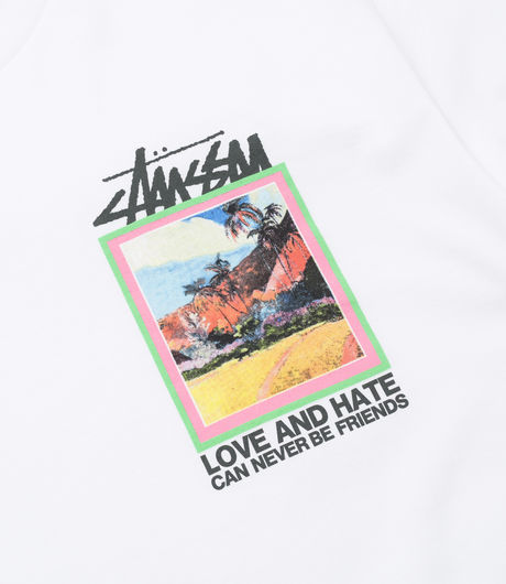 Stussy Love And Hate Tee White